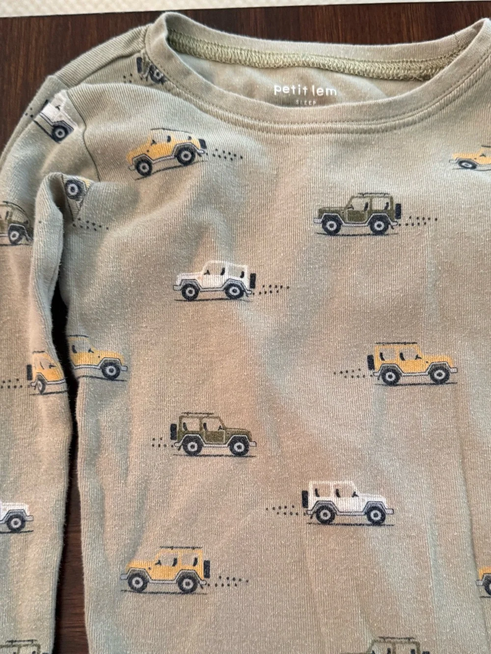 Jeep themed longsleeve and pant pajama set